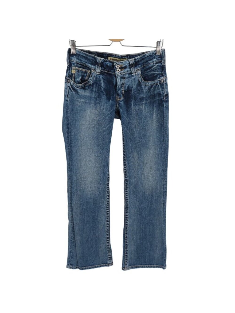 Big Star Women 28 R Casey K Low Rise Distressed Stonewash Denim Blue Jeans Pants